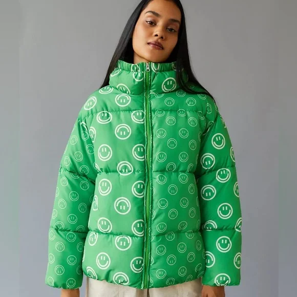 Native Youth Smile Print Jacket - Picture 1 of 8